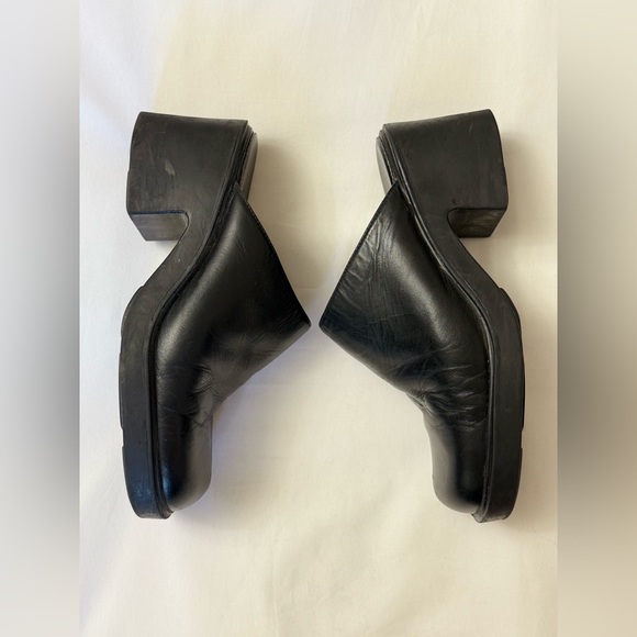 Vintage 90's Y2K Nine West Chunky Platform Slip-On Mules Size 5.5 Retro Classic - Picture 6 of 14